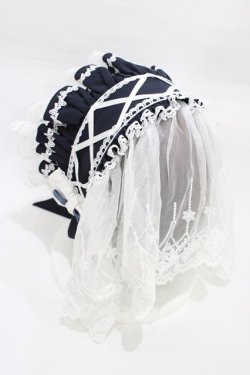 画像2: Hoshibako Works / オリヴィア レースボンネット  ネイビー H-26-02-12-1009-LO-AC-NS-ZH