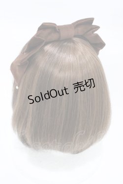 画像2: Innocent World / 別珍パールリボンカチューシャ  ショコラ H-26-02-12-1012-IW-AC-NS-ZH