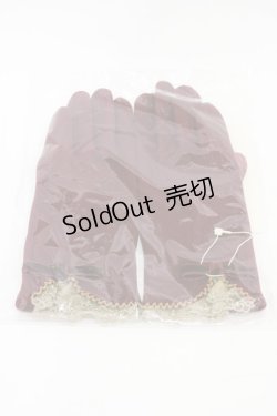 画像1: Victorian maiden / ヴィクトリアンレーシーグローブ  ボルドー H-26-02-12-1014-CL-ZA-NS-ZH