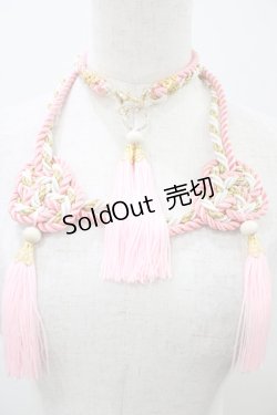 画像2: 花美鈴 / 結袈裟風首飾り  ピンク H-26-02-12-1018-0-AC-NS-ZH