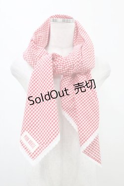 画像1: PINK HOUSE / ギンガムチェックストール  レッド H-26-02-12-1020-LO-ZA-NS-ZH