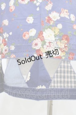 画像2: PINK HOUSE / パッチワーク花柄ストール  ブルー H-26-02-12-1022-LO-ZA-NS-ZH