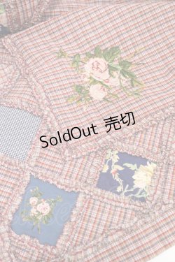 画像2: PINK HOUSE / バラ刺繍チェックストール  レッド H-26-02-12-1025-LO-ZA-NS-ZH