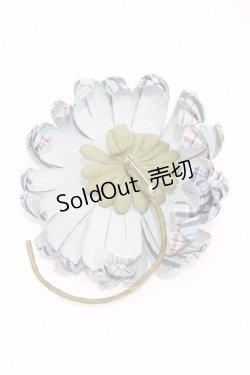 画像2: PINK HOUSE / チェック柄フラワーコサージュ  ブルー H-26-02-12-1029-LO-AC-NS-ZH