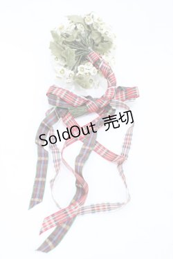 画像2: PINK HOUSE / チェックリボンブーケコサージュ  オフ H-26-02-12-1031-LO-AC-NS-ZH