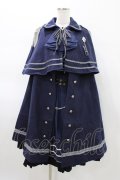 春 （海外ロリータブランド） / ミリタリージャンパースカート+マント M ネイビー H-26-02-12-1036-0-OP-NS-ZH