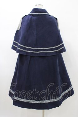 画像2: 春 （海外ロリータブランド） / ミリタリージャンパースカート+マント M ネイビー H-26-02-12-1036-0-OP-NS-ZH