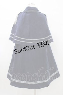 画像2: 春 （海外ロリータブランド） / ミリタリージャンパースカート+マント M ネイビー H-26-02-12-1036-0-OP-NS-ZH