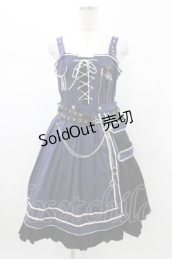 画像3: 春 （海外ロリータブランド） / ミリタリージャンパースカート+マント M ネイビー H-26-02-12-1036-0-OP-NS-ZH