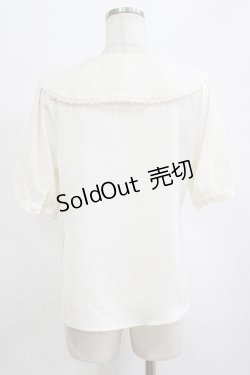 画像3: Fi.n.t / デルフィニウム刺繍ビッグカラーブラウス Free WHITE×BL H-26-02-12-051-CA-BL-NS-ZH