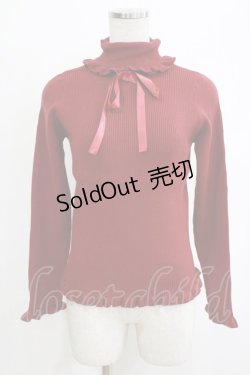 画像1: m petit by misako / サンリオキャラクターズコラボ キティ ニットプルオーバー M レッド H-26-02-12-056-LO-TO-NS-ZH