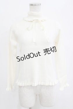 画像1: m petit by misako / サンリオキャラクターズコラボ シナモロール ニットプルオーバー M オフ H-26-02-12-057-LO-TO-NS-ZH