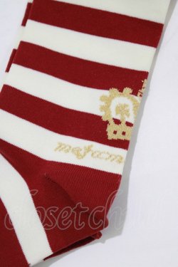 画像2: metamorphose / 王冠ボーダーオーバーニー  ワイン H-26-02-12-063-ME-ZA-NS-ZH