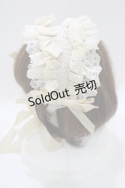 画像2: Hoshibako Works / リリアンヌ姉妹ヘッドドレス  生成り H-26-02-12-071-LO-AC-NS-ZH
