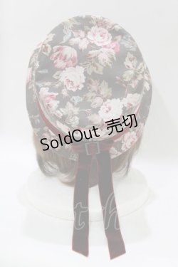 画像2: LOLITAその他 / 帽子屋メア/ボンネット風クロッシェハット「追憶の花園」  チャコール H-26-02-12-074-LO-AC-NS-ZH