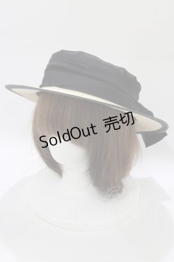 画像1: an another angelus / 配色ブリムバックリボンキャノチェ  BLACK H-26-02-12-075-CA-AC-NS-ZH