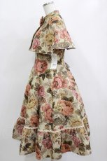 画像2: Victorian maiden / 薔薇ゴブランタペストリーケープ付きスリーブレスドレス Free ベージュ H-26-02-12-006-CL-OP-NS-ZH (2)