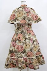 画像3: Victorian maiden / 薔薇ゴブランタペストリーケープ付きスリーブレスドレス Free ベージュ H-26-02-12-006-CL-OP-NS-ZH (3)