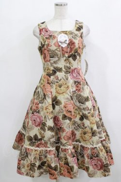 画像5: Victorian maiden / 薔薇ゴブランタペストリーケープ付きスリーブレスドレス Free ベージュ H-26-02-12-006-CL-OP-NS-ZH