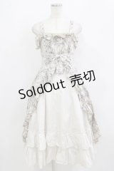 Victorian maiden / トワルドロココブーケフリルリボンジャンパースカート Free ブラック H-26-02-12-008-CL-OP-NS-ZH