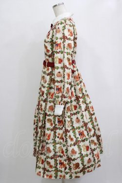 画像2: axes femme kawaii / 森のケーキ屋さん柄ワンピース M 生成り H-26-02-12-012-AX-OP-NS-ZH