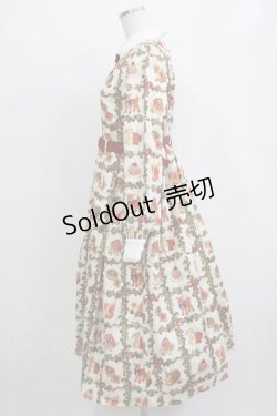 画像2: axes femme kawaii / 森のケーキ屋さん柄ワンピース M 生成り H-26-02-12-012-AX-OP-NS-ZH