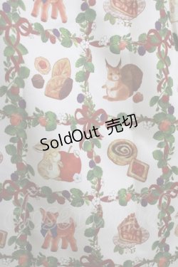 画像4: axes femme kawaii / 森のケーキ屋さん柄ワンピース M 生成り H-26-02-12-012-AX-OP-NS-ZH