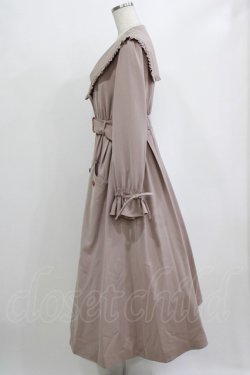 画像2: Ank Rouge / セーラーカラーロングトレンチコート M ピンク H-26-02-12-013-CA-CO-NS-ZH