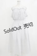Ank Rouge / オフショルシフォンロングワンピース M グレー H-26-02-12-021-CA-OP-NS-ZH