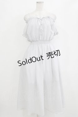 画像1: Ank Rouge / オフショルシフォンロングワンピース M グレー H-26-02-12-021-CA-OP-NS-ZH