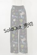 NieR Clothing / 総柄パンツ F 黒 H-26-02-13-042-PU-PA-AK-ZH