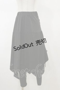 画像1: NieR Clothing / スカート付きサルエルパンツ F 黒 H-26-02-13-043-PU-PA-AK-ZH