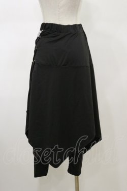 画像2: NieR Clothing / スカート付きサルエルパンツ F 黒 H-26-02-13-043-PU-PA-AK-ZH