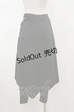 画像2: NieR Clothing / スカート付きサルエルパンツ F 黒 H-26-02-13-043-PU-PA-AK-ZH