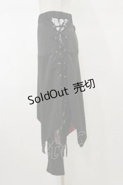 画像3: NieR Clothing / スカート付きサルエルパンツ F 黒 H-26-02-13-043-PU-PA-AK-ZH
