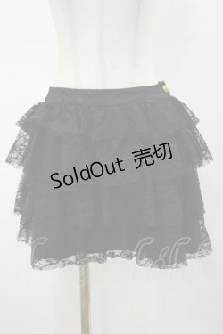 画像1: CHOICE / レースフリルスカート  ブラック H-26-02-13-044-PU-SK-KB-ZH