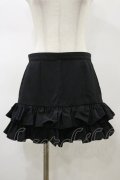 Na+H / フリルスカート  ブラック H-26-02-13-047-PU-SK-KB-ZH