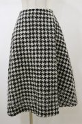 Jane Marple Dans Le Salon / ハウンドトゥースフレアスカート  ブラック×オフホワイト H-26-02-13-053-JM-SK-KB-ZH