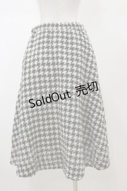 画像2: Jane Marple Dans Le Salon / ハウンドトゥースフレアスカート  ブラック×オフホワイト H-26-02-13-053-JM-SK-KB-ZH