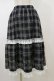 画像1: merry jenny / タックフリルミディスカート  ネイビーチェック H-26-02-13-054-LO-SK-KB-ZH (1)