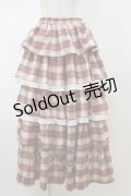 merry jenny / ティアードティアードチェックスカート  レッド H-26-02-13-055-LO-SK-KB-ZH