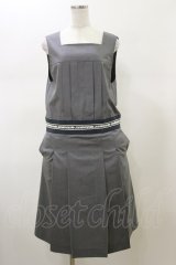 Jane Marple / Logo lace yoke dormitory dress  ミックスグレー H-26-02-13-060-JM-OP-KB-ZH