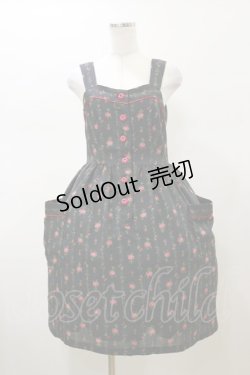 画像1: MILK / ローズガーランドドレス  ブラックフラワー H-26-02-13-061-ML-OP-KB-ZH