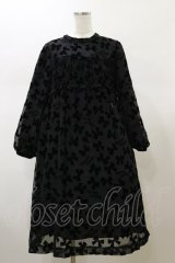 Jane Marple / Winter ribbonsスモッキングドレス  ブラック×ブラック H-26-02-13-066-JM-OP-KB-ZH
