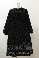 画像1: Jane Marple / Winter ribbonsスモッキングドレス  ブラック×ブラック H-26-02-13-066-JM-OP-KB-ZH (1)