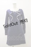 MILK / リボンカットワンピース  ネイビー H-26-02-13-067-ML-OP-KB-ZH