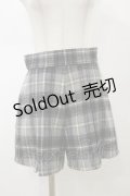 REDYAZEL / チェックタックキュロット  グレー H-26-02-13-068-LO-PA-KB-ZH