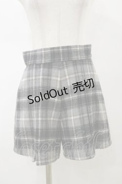 画像1: REDYAZEL / チェックタックキュロット  グレー H-26-02-13-068-LO-PA-KB-ZH