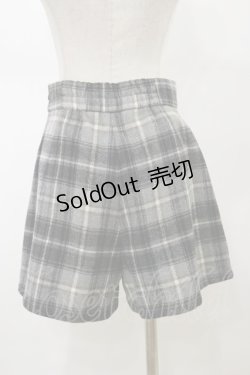 画像2: REDYAZEL / チェックタックキュロット  グレー H-26-02-13-068-LO-PA-KB-ZH