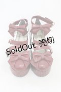 axes femme kawaii / リボンスカラップ配色シューズ M(23.5cm) ワイン H-26-02-13-1001-AX-SH-NS-ZH